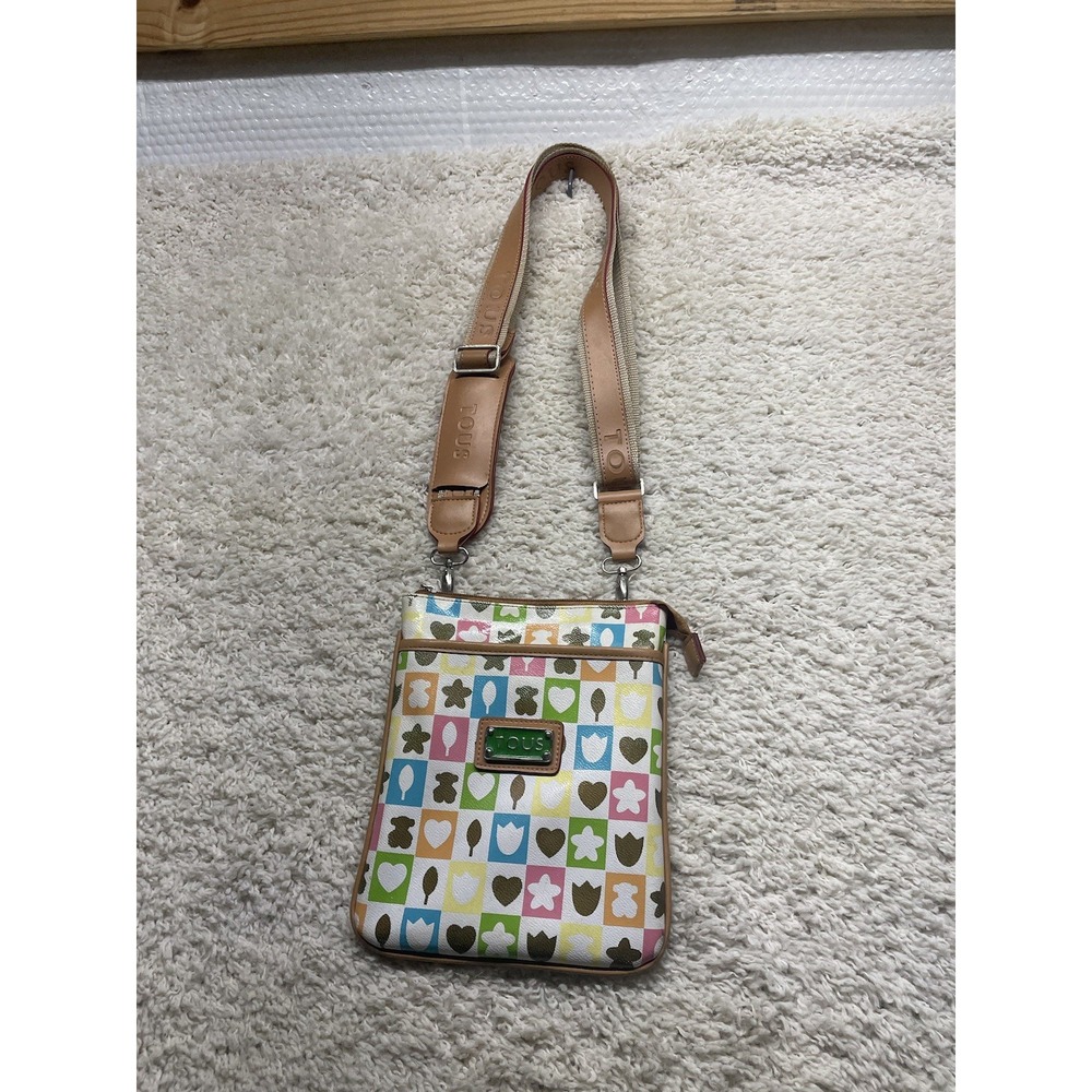 Tous Crossbody Handbag Multicolor Purse Adjustable Strap Signature Logo Bears